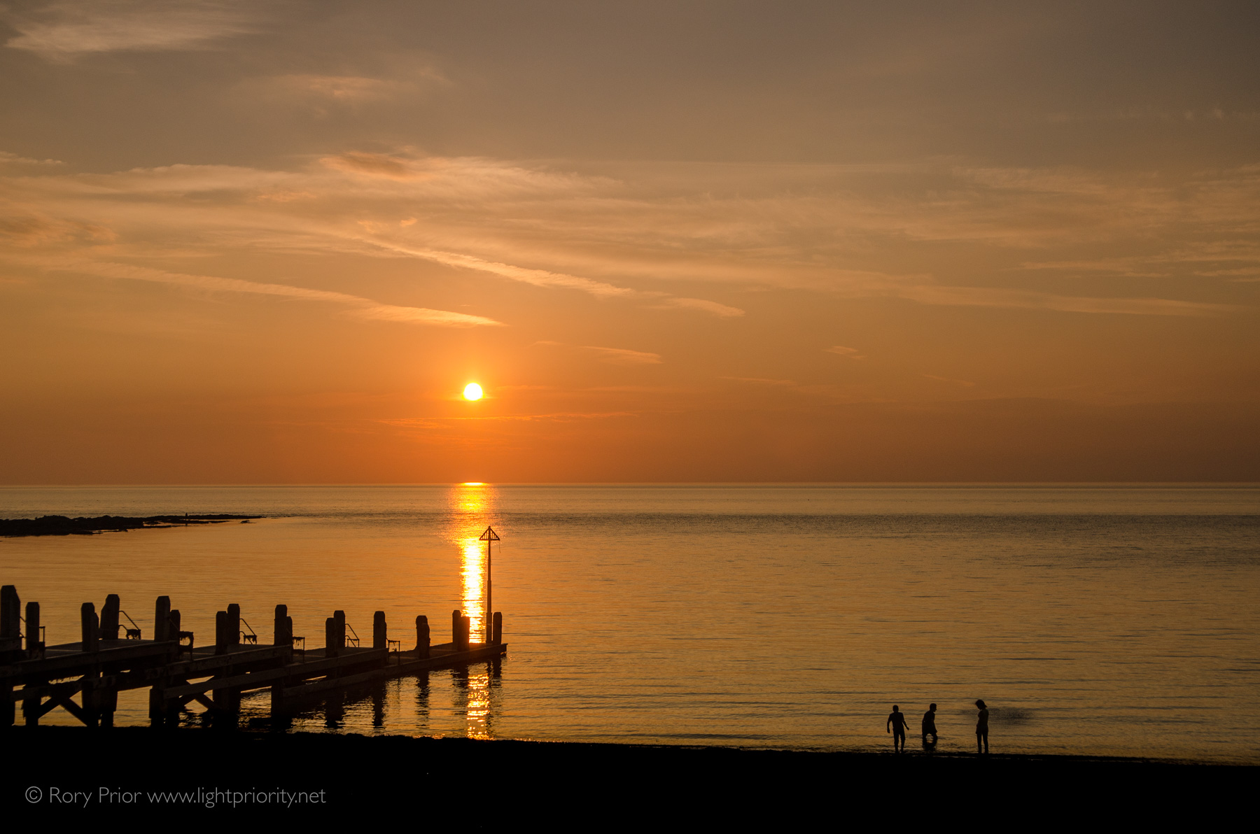 Sunset over the Irish sea from Aberystwyth